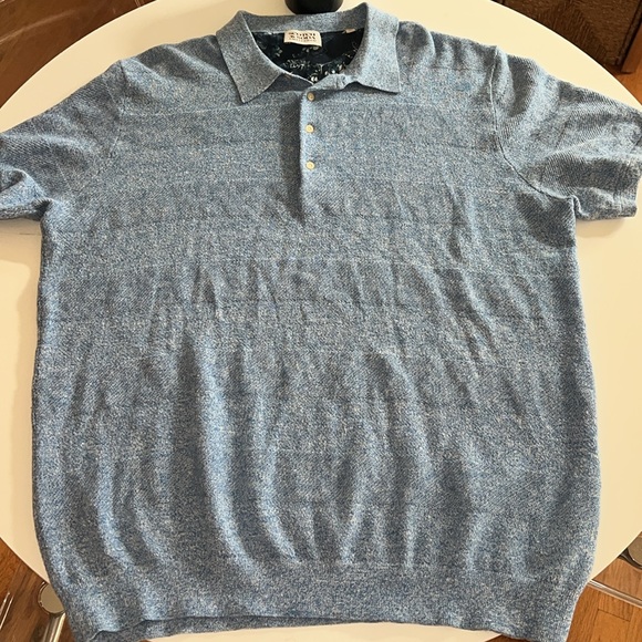 $188 Scotch & soda knit polo men’s XXL sky blue - Picture 5 of 13